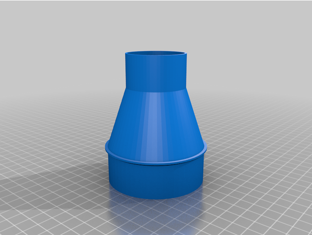 75mm 45mm vácuo mangueira adaptador personalizado 3D print model - Mito3D