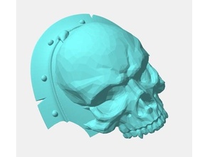 skull shoulder pads 40k warhammer chaos space marines wargaming warhammer40k 40000 wh40k 3d print model - Mito3D
