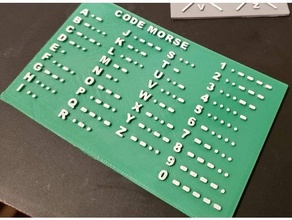 Morse Code Platte Helfer Botschaft Spion 3d print model - Mito3D