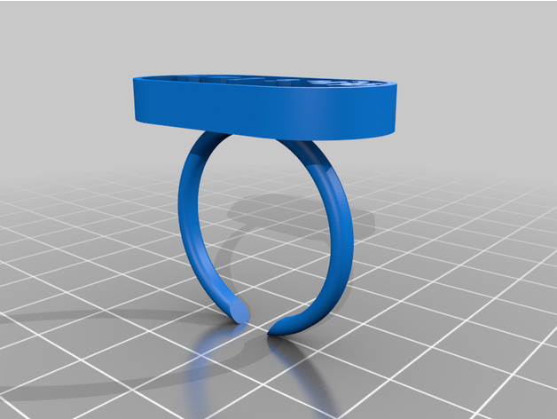 ahilan - customized text ring 3D print model - Mito3D
