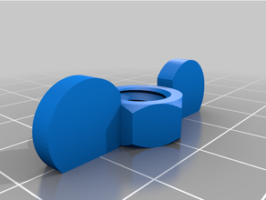 customized nut job wingnut 2 mm pitch 3d print model - Mito3D