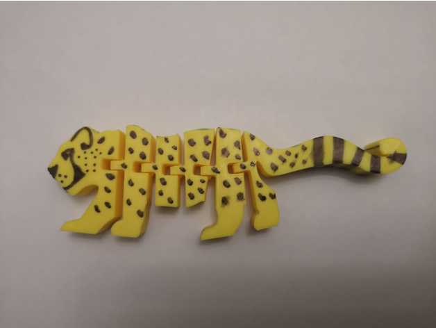 flexi Gepard Tier flexibel 3D print model - Mito3D