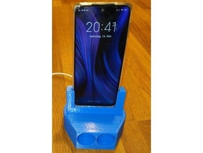 xiaomi redmi note 9s stand docking station iphone mobile phone 3d print model - Mito3D