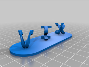 personalizado triplo carta blocos ambigrama 3d print model - Mito3D