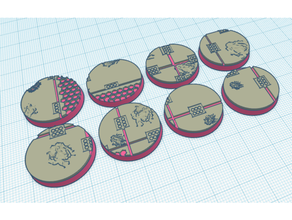 bases infinity warehouse theme 25mm 28mm 32mm base game scifi wargaming 3d print model - Mito3D