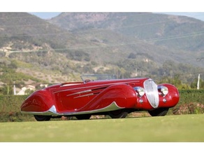 delahaye Art 165 Roadster cool falaschi 1939 1937 1938 1940 30s 40s Französisch Wagen Kriegsspiel ww2 3d print model - Mito3D
