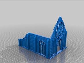 broken gothic church 3d print model - Mito3D