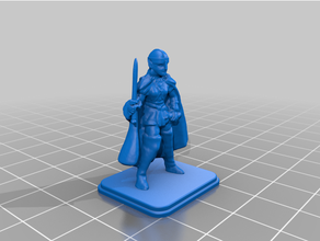 kahraman kadın elf kask kısa kılıç 3d print model - Mito3D