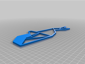 customized origami whale 3d print model - Mito3D