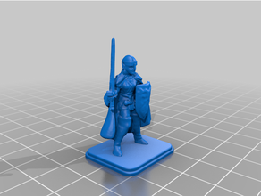 heroquest hembra duende casco proteger espada 3d print model - Mito3D