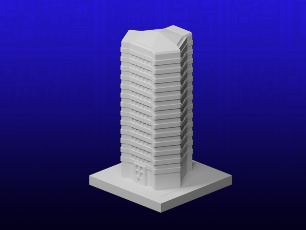 Greeblecity trigon edificio 3D print model - Mito3D