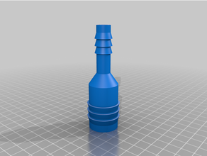 hose adapter configurable d1 26 d2 12 3d print model - Mito3D