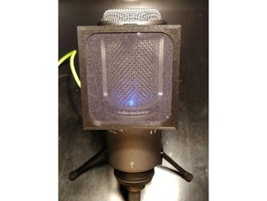 anti pop filter audiotechnica at2020 antipop at2020usb micro microphone 3d print model - Mito3D