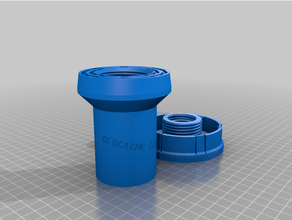 customized ultimate waterproof geocache container 3d print model - Mito3D