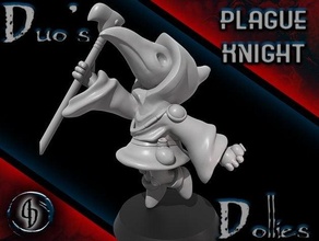 plague knight chibi 28mm dnd miniature doctor shovel 3d print model - Mito3D
