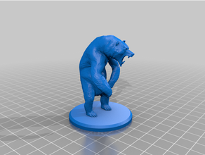 roaring bear dungeons dragons miniature pathfinder 3d print model - Mito3D