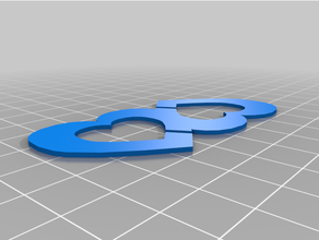 yığılmış kalpler 3d print model - Mito3D
