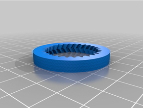 personalizado parametrisches pfeil hohlrad paramétrico espinha peixe anel engrenagem 3d print model - Mito3D