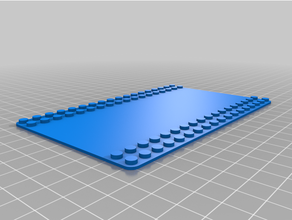 lego plate road customized 3d print model - Mito3D