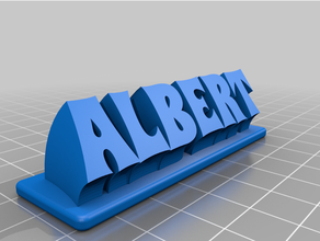 Albert texto personalizado 3d print model - Mito3D