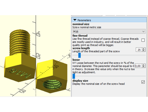 metric hexagonal screw nut library customizer hexnut 3d print model - Mito3D