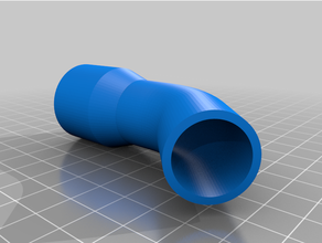 angled pipe coupler pipe pipe adapter pipe coupler rainwater rainwater barrel waterbutt 3d print model - Mito3D