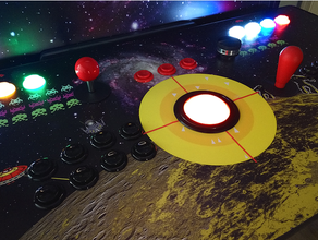 u trak videogames trackball conduziu iluminação gabinete madame 3d print model - Mito3D