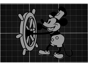 steamboat willie - kitchen magnet disney micky mouse 3d print model - Mito3D