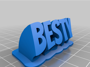 besty tag customized 3d print model - Mito3D