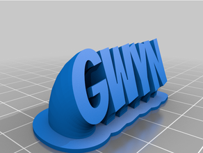 gwyn tag customized 3d print model - Mito3D