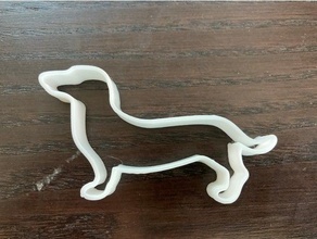 dachshund play-doh cookie cutter animals cookiecutter cutters dog dogs playdoh 3d print model - Mito3D