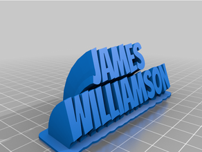 personalizado varrendo 2 line prato James Williamson 3d print model - Mito3D