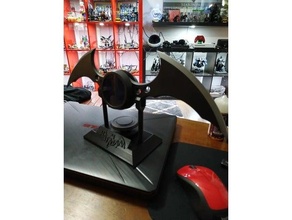 arkham batman life size batarang & grapple gun display stand 3d print model - Mito3D