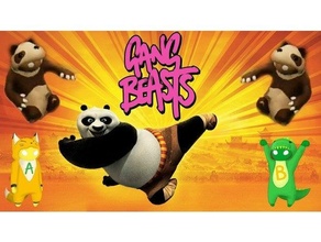 gang beasts panda bear model 3d print model - Mito3D