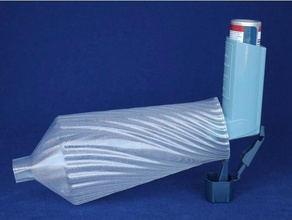 tornado tube asthma inhaler spacer covid-19 medical 3d print model - Mito3D