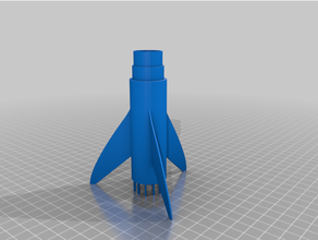 personalizado personalizable modular modelo cohete 3d print model - Mito3D