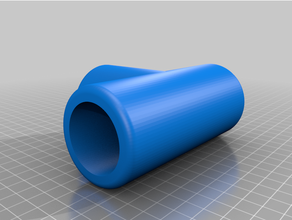 customized 3 tee pipe connector - customizer 3d print model - Mito3D