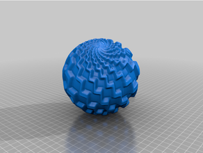 zigzag pelota ostentoso patrón 3d print model - Mito3D
