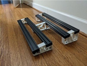 printed guitar pedalboard brackets 2040 extrusion aluminum board bracket effects pedal 3d print model - Mito3D