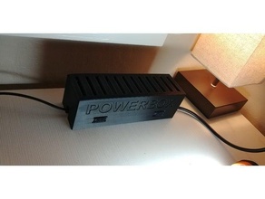 powerbox cable management organizer clean desk laptop accessories wire holder 3d print model - Mito3D
