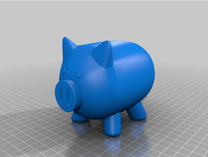 domuz hayvan heykelcik domuzcuk oyuncak 3d print model - Mito3D