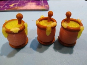 bolide isola honeypot gioco tavolo tavola vaso miele 3d print model - Mito3D