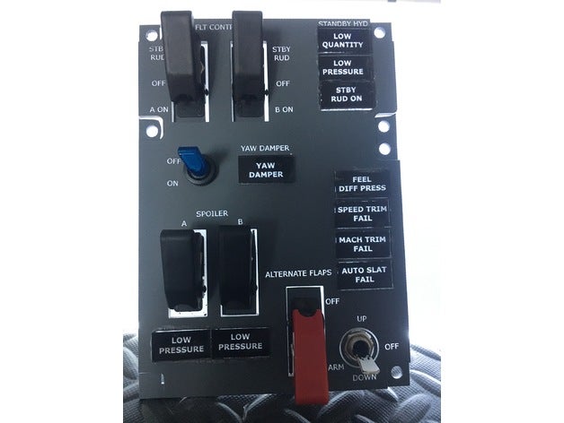 boeing 737 flt controlar panel 3D print model - Mito3D