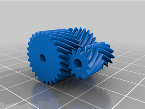 customized gear double helical 3d print model - Mito3D
