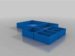 200mm squared drawer organizers customized 3d print model - Mito3D