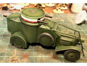 lancia 1zm blindado coche vehiculo tornillo acción italiano tanque ww2 3d print model - Mito3D