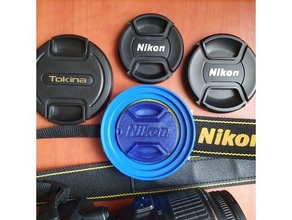 nikon universal cap holder kit camera lens minicon 3d print model - Mito3D