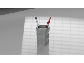 pen holder - porte crayons 3d print model - Mito3D