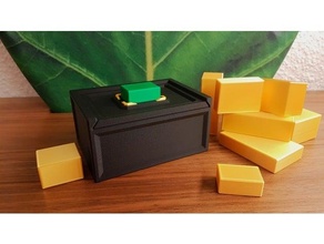 verde Roca rompecabezas 3dc caja cerebro cueva Florida juego hombre enigma acertijo teasers 3d print model - Mito3D