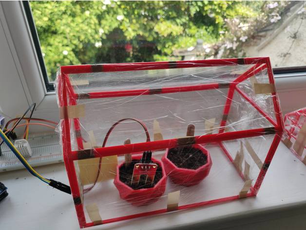 Sämling klein Gewächshaus Aquaponik keimen Keimung Grün Modell wachsend Haus Pflanze Pflanzen Setzling Samen Sämlinge Saat 3D print model - Mito3D